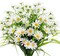 4 Bundles Summer Potted Plants Artificial Silk Daisy Flowers Fake Daisies Plastics Plants Flower Faux Wildflowers